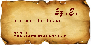 Szilágyi Emiliána névjegykártya
